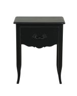 Table de chevet 1 tiroir en épicéa noir graphite patiné