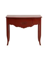 Console rouge 3 tiroirs en épicéa