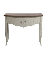 Console grise 3 tiroirs en épicéa