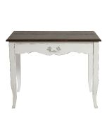 Bureau 1 tiroir en épicéa blanc nacré