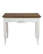 Bureau 1 tiroir en pin blanc polaire