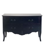 Commode 2 portes bleu indigo en épicéa