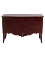 Commode 2 portes lie de vin en épicéa