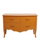 Commode 2 portes en épicéa jaune safran glossy