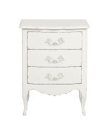 Petite commode blanche 3 tiroirs en épicéa