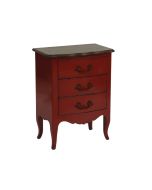 Petite commode 3 tiroirs en épicéa rouge séville et plateau chêne naturel