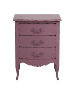 Petite commode personnalisable 3 tiroirs en épicéa lilas