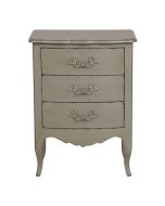 Petite commode grise 3 tiroirs en épicéa