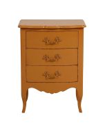 Petite commode 3 tiroirs en épicéa jaune safran