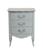 Petite commode vert sauge 3 tiroirs en épicéa