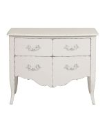 Commode blanche 4 tiroirs en épicéa