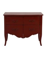 Commode 4 tiroirs en épicéa rouge séville L95 cm