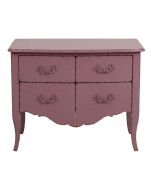 Commode 4 tiroirs en épicéa lilas