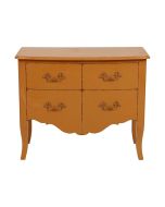 Commode 4 tiroirs en épicéa jaune safran