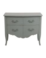 Commode 4 tiroirs en épicéa vert sauge