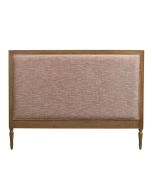 Tête de lit 160 cm en chêne et tissu orange briqué - Domaine