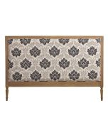 Tête de lit 180 cm en chêne massif et tissu arabesque - Domaine