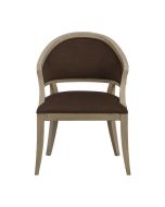 Fauteuil bridge en bois massif et marron glacé - Ernest