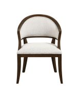 Fauteuil bridge en frêne et tissu flocon - Ernest