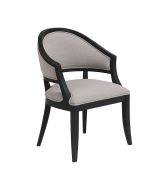 Fauteuil bridge en bois massif et tissu - Ernest