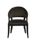 Fauteuil bridge en velours kaki - Ernest