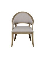 Fauteuil bridge en tissu beige - Ernest