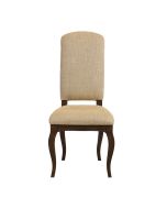 Chaise en tissu safran chambray et frêne massif - Romy