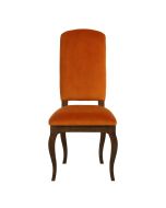 Chaise en velours safran et hévéa massif - Romy