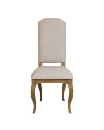 Chaise en frêne massif et tissu beige - Romy