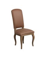 Chaise en cuir synthétique cognac - Romy