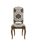 Chaise en tissu arabesque et frêne massif - Romy