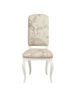 Chaise en tissu motif paradisier et hévéa massif - Romy