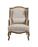 Fauteuil bergère en tissu fleur de coton - Césarine
