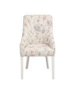 Fauteuil de table en tissu fleurs opaline - Jude
