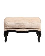 Pouf en hévéa massif et tissu paradisier - Hector