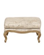 Pouf en frêne massif et tissu paradisier - Hector