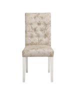 Chaise capitonnée en tissu paradisier - Albane