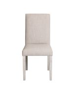 Chaise en tissu beige et hévéa massif - Romane