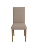 Chaise en frêne massif et tissu beige - Romane