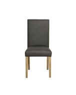 Chaise en frêne massif et tissu noir - Romane