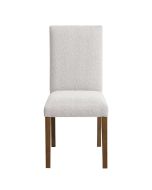 Chaise en tissu flocon et frêne massif - Romane