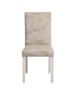 Chaise en tissu paradisier et hévéa massif - Romane