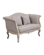 Banquette 2 places en hévéa massif et tissu - Apolline