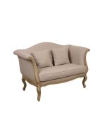 Banquette 2 places en tissu beige - Apolline