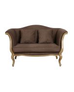 Banquette 2 places en tissu marron - Apolline