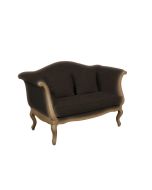 Banquette 2 places en cuir synthétique chocolat - Apolline