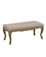 Banc ottoman en frêne et tissu - Gaspard