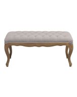 Banc ottoman en frêne et tissu - Gaspard