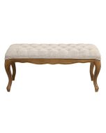 Banc ottoman en tissu mastic grisé - Gaspard