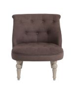 Fauteuil crapaud en tissu Marron glacé - Bastien